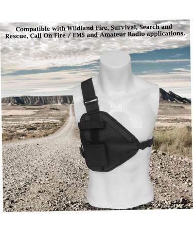 1PC Radio Chest Bag Walkie Talkie Holder Vest Men Waist Front Bag for Camping Hiking Black - Buy Online on SooperMarket.com
