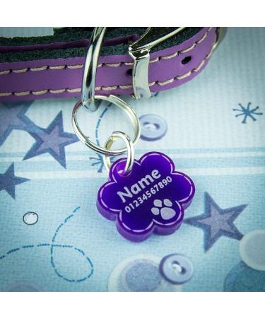 Personalised Cat Dog Tags Pet ID Engraved Acrylic Plastic Acrylic tags - Buy Online on SooperMarket.com
