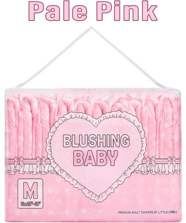 LittleForBig Adult Printed Diaper 10 Pieces - Blushing Baby Pale Pink(Medium 71-96 CM) - Buy Online on SooperMarket.com