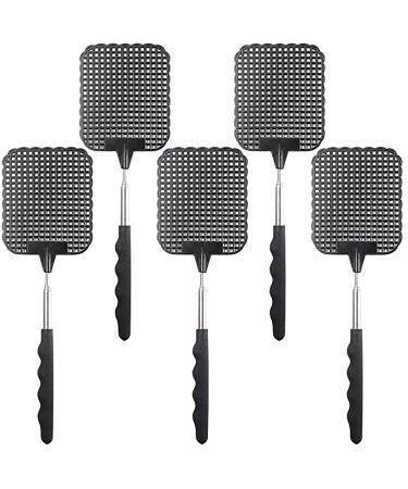 STUHAD 5 Pack Retractable Fly Swatters, Durable Extendable Handles, Fly Swatter Heavy Duty Set, Light Weight 5pack
