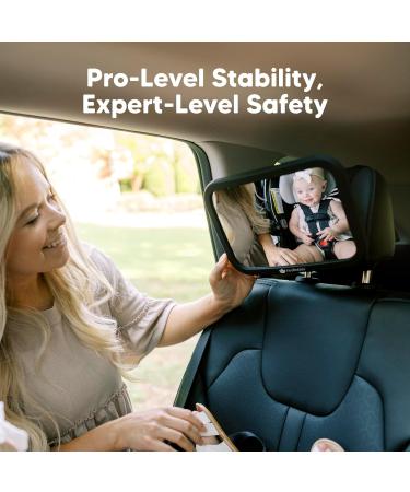 Baby Car Mirror - Safety Back Seat Infant Mirror - Shatterproof Wide View Baby Mirror (Matte Black) - Buy Online on SooperMarket.com