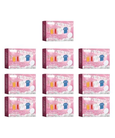 Haoyull Pack of 10 Laundry Detergent Sheets 100Pieces Explosives Salts Enzyme Cleans Tablets for Powerful Cleans