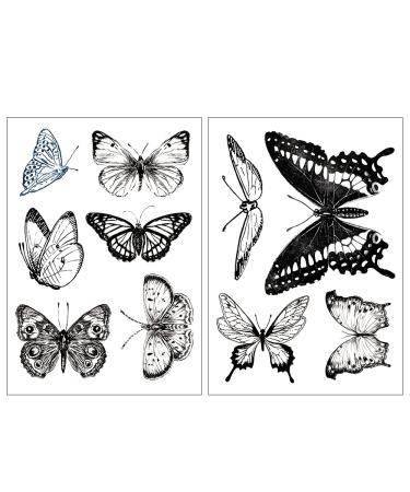 Realistic Black Butterfly Temporary Tattoo Stickers - Waterproof Fake Tattoos for Women | Party Favors & Themed Decor - Buy Online on SooperMarket.com