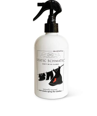 Static Schmatic for Clothes Natural Static Cling Remover Static Spray for Clothes Anti-Static Spray Natural Static Cling Remover Dryer Sheet Alternative Laundry Size (12 Fl Oz)