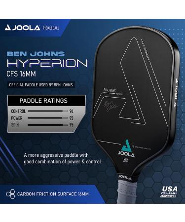 JOOLA Ben Johns Hyperion CFS 16 Pickleball Paddle - USAPA Approved Tournament Racket with Max Spin Surface & Elongated Handle - Buy Online on SooperMarket.com