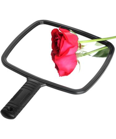 TRIXES Handheld Salon Hairdresser Mirror - Wide Angle 20x17.5cm - Black - Buy Online on SooperMarket.com