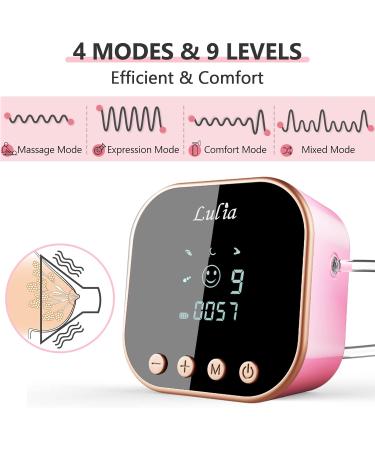 Double Electric Milk Pump - Pain-Free Silicone Breast Pump with 10 Storage Bags & Adapter - Rechargeable Portable Strong Suction (Rosa LU-01-B) - Buy Online on SooperMarket.com