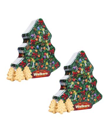 Walkers Shortbread Christmas Tree Shortbread Tin 225g - Pack of 2