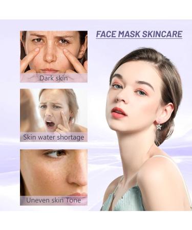 Niacinamide Sheet Mask Niacinamide & Hyaluronic Acid Face Mask Set Hydrating Face Mask Evens Skin Tone Face Masks Skincare Face Masks Beauty For Dehydrated Dull and Tired Skin 5PC - Buy Online on SooperMarket.com