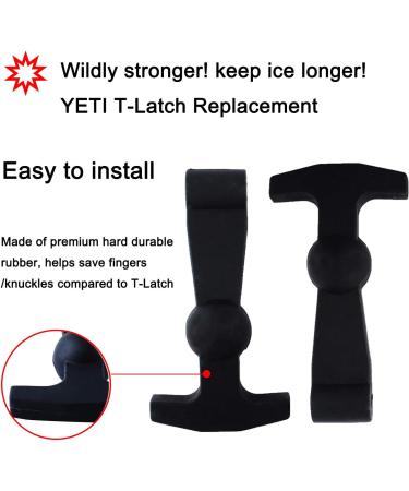 2 Pack Cooler Latch Replacement for Yeti & RTIC Coolers - Premium Durable Rubber T-Latches - Buy Online on SooperMarket.com