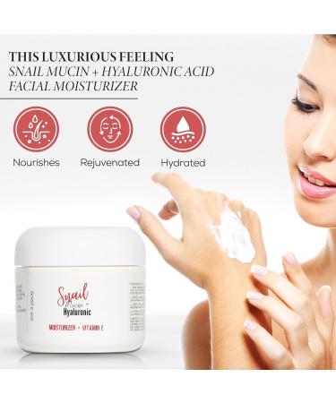 PRESS SKINCARE Snail Mucin Hyaluronic Moisturizer & Vitamin E | Hydrating Cream & Facial Sheet Mask for Brightening Anti-Aging & Pore Cleansing - Buy Online on SooperMarket.com