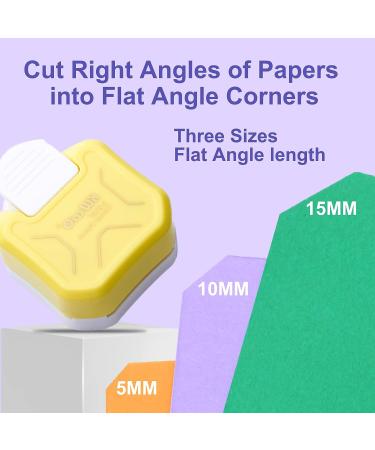 Zettokete Flat Angle Corner Punch 3 in 1 Corner Cutter Corner Rounder 5mm+10mm+15mm Cutting Length Craft Punch Paper Punch for Crafting Scrapbooking Supplies Gift Card Photo DIY Office & Home(Yellow) - Buy Online on SooperMarket.com