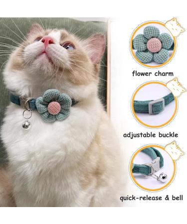 Ruzister 3-Pack Adjustable Cat Neck Bands with Flowers & Bells - Cute Floral Collars for Boys & Girls Perfect Accessories for Your Feline  - Buy Online on SooperMarket.com