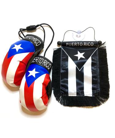 Puerto Rico flag for car decal sticker Puerto Rican flag for cars PR Boricua Latino assccories small hanging window mini banner automobile rearview mirror Home decoration design style for men women