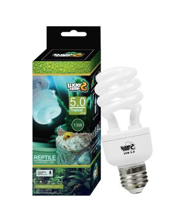 Lucky Herp UVB Lamp Terrarium Reptiles Lamp UVB 150 compact E27 Lampe 13W UVB 5.0 suitable for turtles hens dogs bartag seeds and other amphibians and reptiles and many more