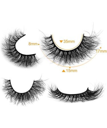 Buy 3D Volume Natural Mink Lashes | Fluffy Wispy Faux Mink Eyelashes Pack - International Shipping - Buy Online on SooperMarket.com