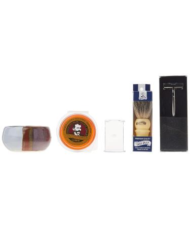Colonel Conk Model 232 Santa Fe Shave Cup Set | Premium Mixed Badger Brush Chrome Razor & Soap for Luxurious Shaving - Buy Online on SooperMarket.com