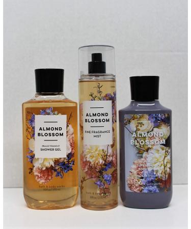 Bath & Body Works - Almond Blossom - Shower Gel  Body Lotion  & Fine Fragrance Mist Daily Trio Summer 2018