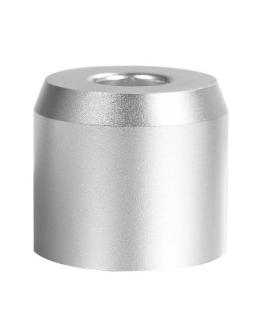 Qkiss Round Mustache Shaver Brush Base Razor Shaving Brush Stand Zinc Alloy Holder Stable(01#Silver)