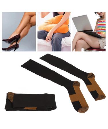 Compression Socks with Copper Fiber Stress Relief & Improved Blood Circulation | Ankle Support Socks for Diabetics & Nurses (S/M) - Buy Online on SooperMarket.com