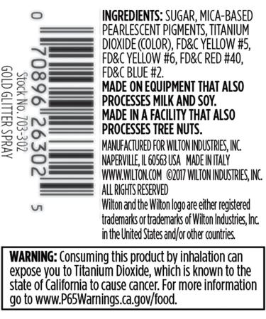Wilton Edible Gold Glitter Spray 0.35 oz. - Sparkle and Shine on Your Creations! - Buy Online on SooperMarket.com