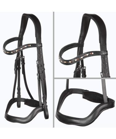 Heinick-Reitsport Bridle Soft Anatomic Black without flash strap Bari Thoroughbred
