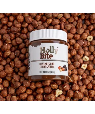 HollyBite Hazelnut Cocoa Spread | Vegan No Sugar Keto-Friendly | Gluten-Free High Protein High Fiber | 11oz | Healthy Ingredients | Made in USA - Buy Online on SooperMarket.com