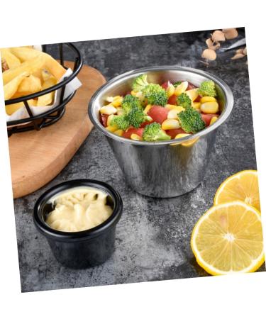 MAGICLULU 4pcs Stainless Steel Sauce Cup Salad Dressing Cruet Reusable Sauce Cups Stainless Steel Container Small Condiment Cups Stainless Steel Sauce Jug Sauce Bowl Pot Tomato Measuring Cup - Buy Online on SooperMarket.com