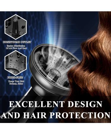 Universal Adjustable Hair Dryer Diffuser Attachment for Curly Hair | Fits Blow Dryer 4.3-6.5CM | Professional Salon Tool in Black - Buy Online on SooperMarket.com