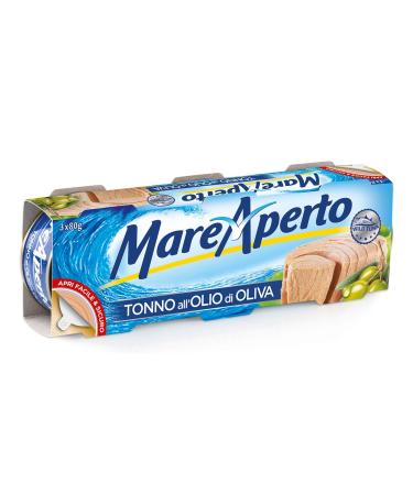 Mare Aperto Tonno all'olio di oliva Tuna in olive oil Tuna canned wild tuna ( 3 x 80g )