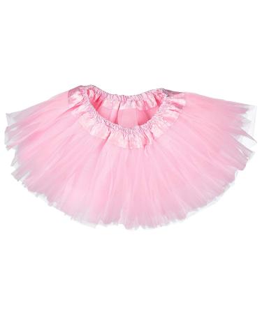 Dancina Baby Girls' Super Soft Tutu Newborn Toddler Tulle Skirt 0-24 Months 6-24 Months Pink