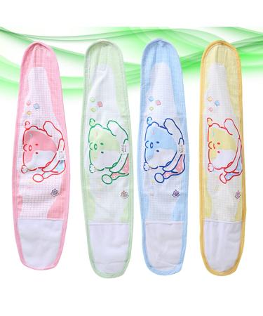 4pcs Baby Umbilical Cord Belly Bands | Bellybutton Protection Wrap for Newborn Boys and Girls | Assorted Colors | 50X13cm - Buy Online on SooperMarket.com