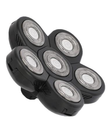 AidallsWellup Men's 5-in-1 Electric Shaver 6 Blade Replacement Head 6-Blade Refills - Black