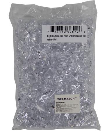Clear Acrylic Ice Rock Crystals - Table Scatters, Vase Fillers - Wedding, Banquet, Party Decorations - 150 Pieces - Buy Online on SooperMarket.com