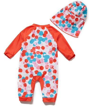 Bonverano Baby Girls Swimsuit UPF 50+ Sun Protection Orange 9-12 Months - Buy Online on SooperMarket.com