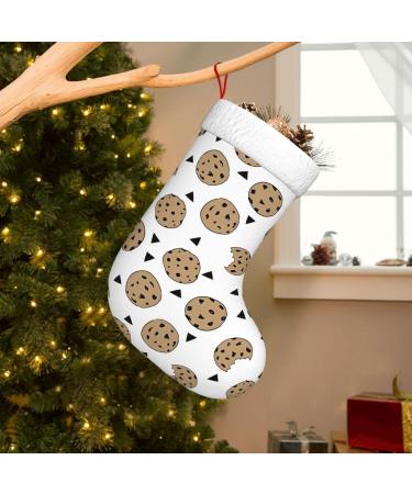 YYHHAOFA Cookies Food Chocolate Chip Biscuits Prints Christmas Decorative Stockings : Soft Light and Tactile Suitable for Christmas Halloween - Buy Online on SooperMarket.com