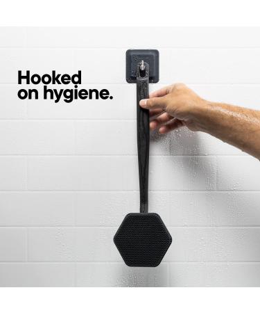 Tooletries Silicone Back Scrubber with Long Handle + Reusable Hook - Charcoal - Buy Online on SooperMarket.com