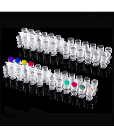 Kalolary 720PCS Round False Nail Display Tips Nail Art Display Chart Nail Art Color Display Tips Tool Nail with Adhesive Sticker for Nail Polish Board Color Display Card Nail Design Salon