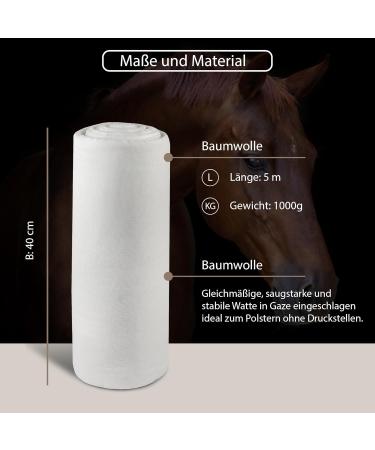Nilo Mullwatter Roll 40cm x 5m | Cotton Bandage for Horses Dogs & Livestock | 1000g First Aid Mullwatt - Buy Online on SooperMarket.com