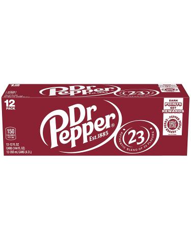 Dr Pepper Soda 12 fl oz Cans 12 Pack - Original Refreshing Beverage - Buy Online on SooperMarket.com