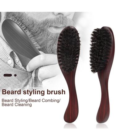 Aznever Natural Wild Boar Beard Brush for Men | Multi-Purpose Hair & Beard Care - Smooth Back Brush for Oils & Balms - Buy Online on SooperMarket.com