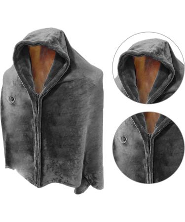 Yajexun USB Heated Hoodie Ceiling Scarf - Fast Warming Electric Overfent with 3 Levels Soft Flannel Intelligent Control for Shoulder & Back - Women's Gray - Buy Online on SooperMarket.com