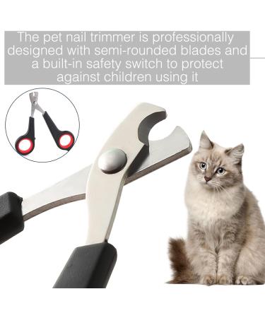 DERDOUT Pet Nail Clipper - Professional Stainless Steel Claw Trimmer for Cats, Small Breed Dogs, Rabbits & Small Animals - Black - Buy Online on SooperMarket.com