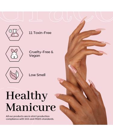 Modelones Gel Nail Polish 15ml Sheer Dusty Rose - Transparent Jelly Nude Pink Champagne Color - Soak Off LED Salon DIY Manicure Kit for Women Girls - Buy Online on SooperMarket.com