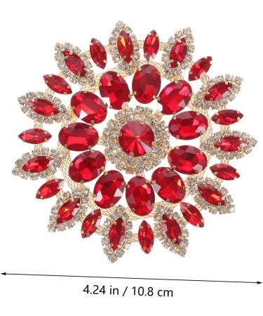 EXCEART Diy Rhinestone Decor Banner for Coat Clothing Garment Patches Accessories Bottom Hat Creative Red 1X10.8X10.8CM - Buy Online on SooperMarket.com