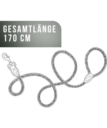Premium 1.7m Training Leash for Medium to Large Dogs | Durable Braided Rope Leash in Anthracite - Ideal for Online Orders - Buy Online on SooperMarket.com