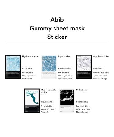 Abib Gummy Sheet Mask Heartleaf - 10 CICA Soothing Masks for Sensitive & Dry Skin | Hydrating Korean Facial Mask - Buy Online on SooperMarket.com