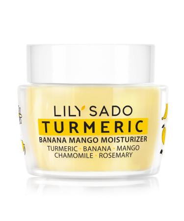 LILY SADO Turmeric Banana Mango Face Moisturizer - Luscious Creamy Nutrient-Rich Natural Daily Facial Cream w Chamomile & Rosemary - Vegan Anti-Aging Lotion For Wrinkles & Fine Lines Turmeric Banana Mango Cream