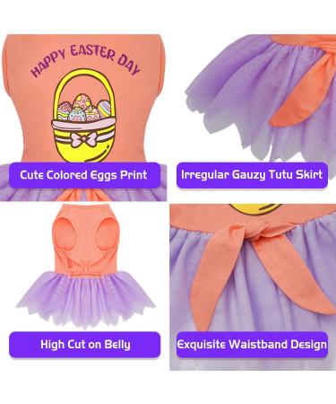 Dog Dress with Tulle for Small Dogs - Easter Day Puppy Sundress - Small (1 Pack) - Buy Online on SooperMarket.com