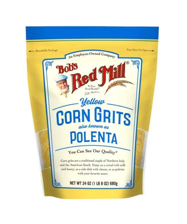 Yellow Corn Grits/Polenta Bundle. Includes One-24 Oz Bag of Bob's Red Mill Yellow Corn Grits and a BELLATAVO Fridge Magnet! Each Bag Contains 1.5 lb of Bobs Red Mill Coarsely Ground Yellow Grits.